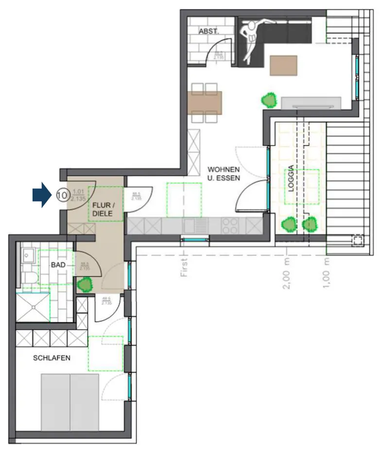 2D-Plan Wohnung 10 laut Quelle